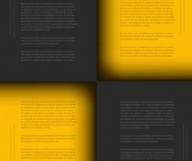 Yellow and black template background vector