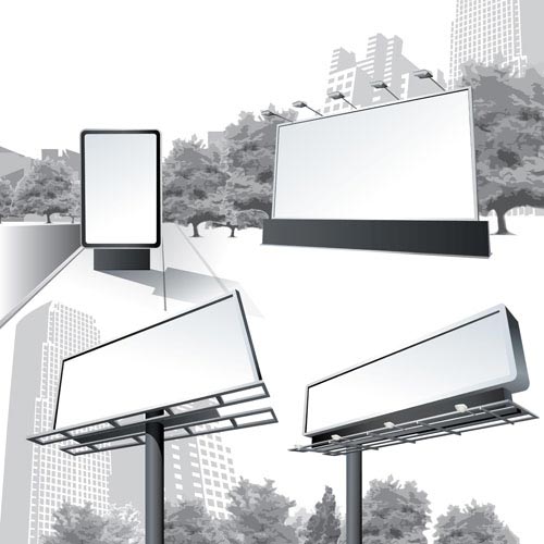 City billboards creative design vector graphics 05