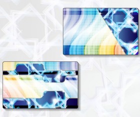 Shiny abstract colored cards design vector 01