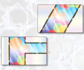 Shiny abstract colored cards design vector 05