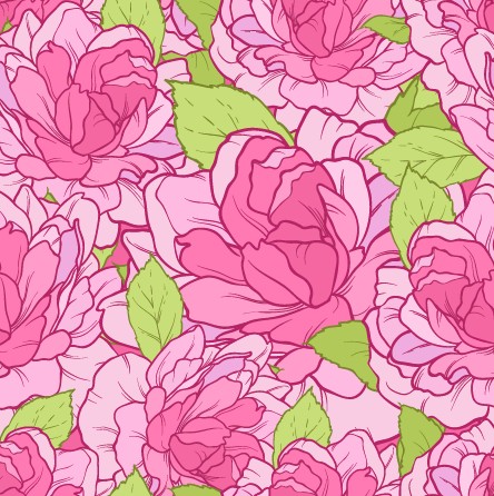 Beautiful flowers seamless pattern art vector 02