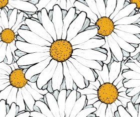 Beautiful flowers seamless pattern art vector 03