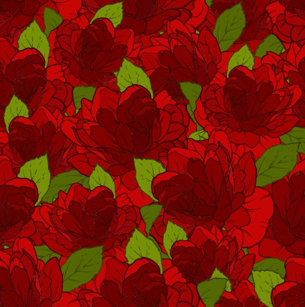 Beautiful flowers seamless pattern art vector 05