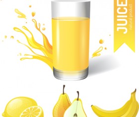 fresh juice splashes effect poster design 01