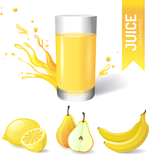 fresh juice splashes effect poster design 01
