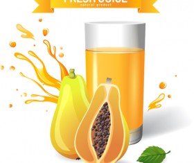 fresh juice splashes effect poster design 02