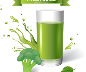 fresh juice splashes effect poster design 03