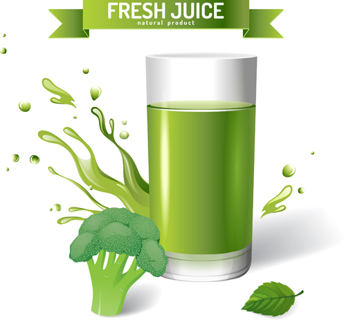 fresh juice splashes effect poster design 03
