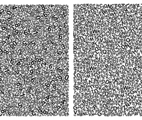 Abstract letters and numerals creative background 01