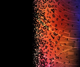 Abstract letters and numerals creative background 03