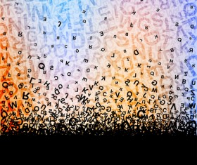 Abstract letters and numerals creative background 05