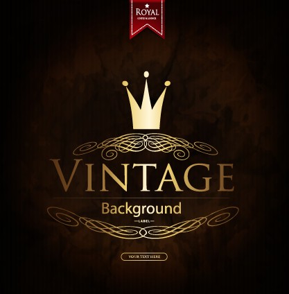 luxurious royal vintage background vector material 01