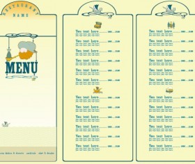 restaurant menu list design elements 01