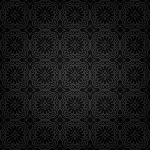 Dark ornate floral seamless pattern vector 03