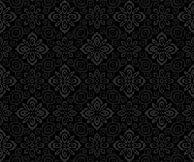 Dark ornate floral seamless pattern vector 05