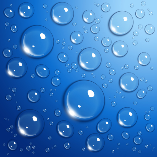 Transparent water drops design background vector 01