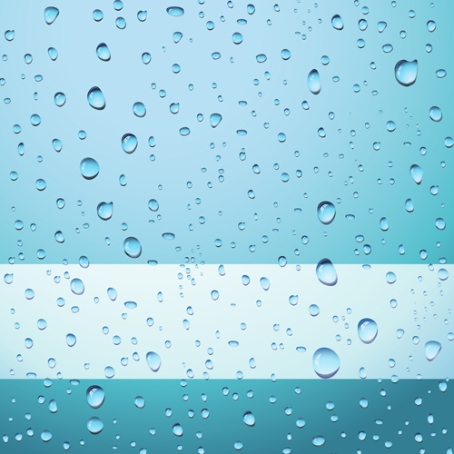 Transparent water drops design background vector 02