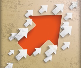 3D arrow business template background 01