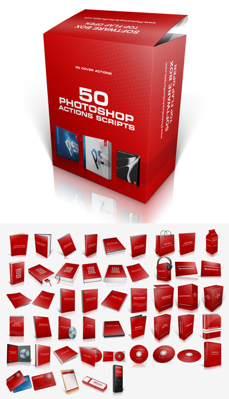 3d box photoshop action free download