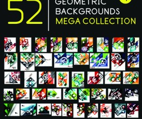 Abstract geometric shape vector background set 01