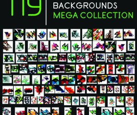 Abstract geometric shape vector background set 02