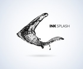 Abstract ink splash background vector 01