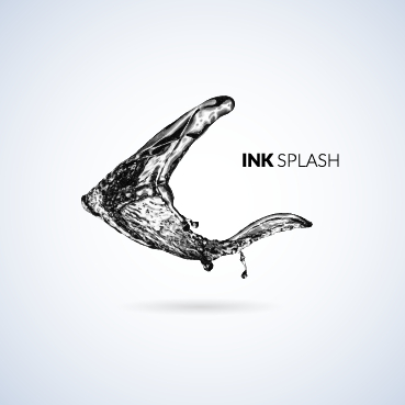 Abstract ink splash background vector 01