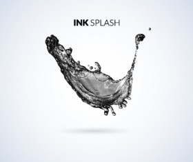 Abstract ink splash background vector 03