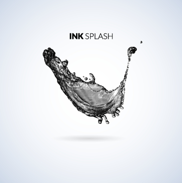 Abstract ink splash background vector 03