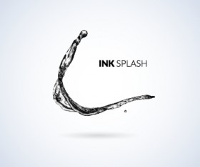 Abstract ink splash background vector 05