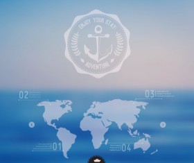 Advertising labels and blurred background vector 01