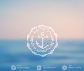 Advertising labels and blurred background vector 02