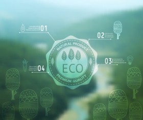 Advertising labels and blurred background vector 03