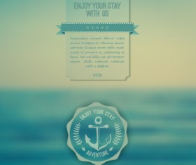 Advertising labels and blurred background vector 04