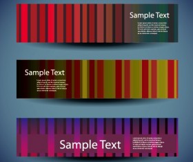 Web header abstract banner vector set 05