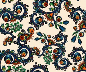 Beautiful ethnic style seamless patterns vector set 01