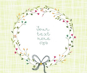 Beautiful flower frames with vintage background 01