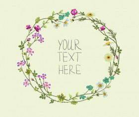 Beautiful flower frames with vintage background 02