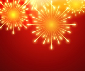 Beautiful holiday fireworks vector background 04