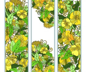 Beautiful sketch floral vector banners 02