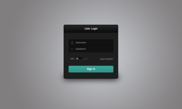 Black style login boxes creative psd free download