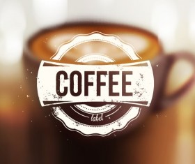 Blurred coffee background vector
