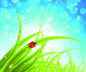 Brilliant spring natural vector background material 03