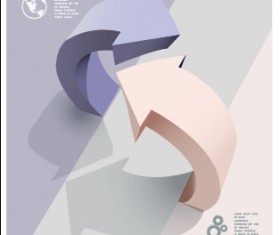 Business flyer and brochure arrow cover vector 03