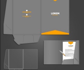 Business document cover vector