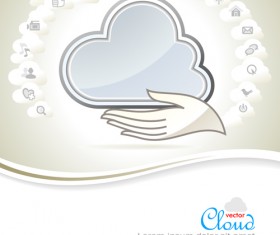 Business social template with cloud backgrounds 01