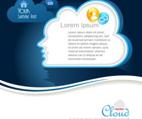 Business social template with cloud backgrounds 02