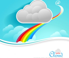Business social template with cloud backgrounds 03