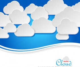 Business social template with cloud backgrounds 04