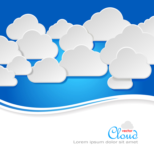Business social template with cloud backgrounds 04
